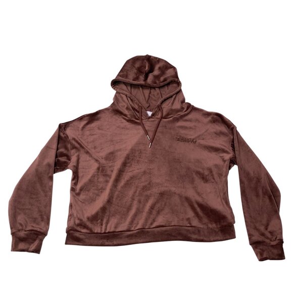 Danskin 2-Piece Velour Track Suit, Sz Large, Pinkish‎ Brown Boxy Hoodie Jogger - Picture 4 of 16